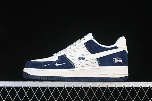 All categories Nk Air Force 1 Air Force series Nk Air Force 1 Low Air Force low-top Nike Air Force 1'07 Low Stussy co-branded navy blue Air Force 1 low-top casual sneakers SM6188-673
